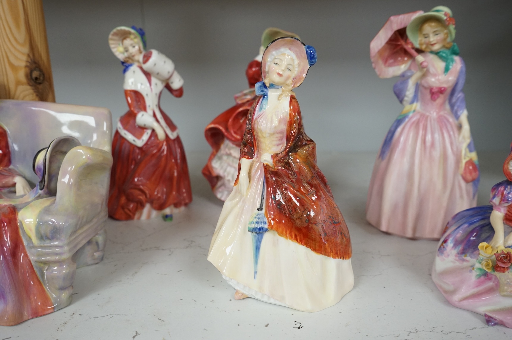 Nine various Royal Doulton figurines
